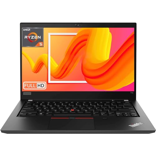 Lenovo Thinkpad T14 Laptop Business 14 FHD(1920x1080) AMD Ryzen 5 PRO 4650U 512GB SSD 16GB RAM Bluetooth Qwerty keyboard Win11 Pro (Renewed)