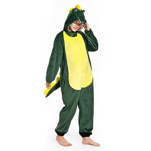 OLAOLA Combinaison Pyjama Femme Homme Animaux Costume Unisexe Adulte Onesie Halloween Cosplay Deguisement Kigurumi Pajamas Fête Vêtements de Nuit (M, Crocodile)