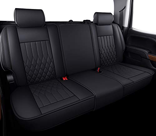 Image of Aierxuan Chevy Silverado GMC Sierra 1500 Seat Covers Full Set (Black)