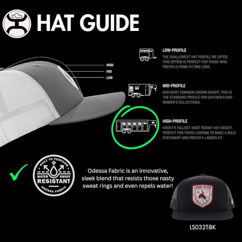Image of HOOEY Lone Star Beer Patch Trucker Hat for Men, Adjustable Snapback Mesh Baseball Cap, 5-Panel Western Work Hat