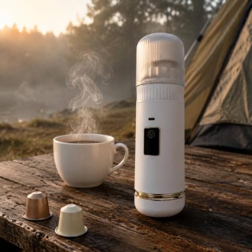 Bvdfgk Maker Espresso Machine Capsule Brewer Handheld Device With Metal Components And PC Process Window And Simple Panel suitable for home use office travel - 1