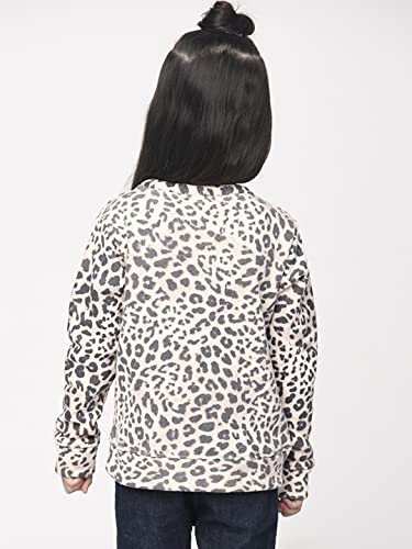 Image of LILPICKS Girls Animal Printed Sweatshirt (Brown)