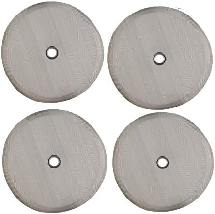French Coffee Press Replacement Filter - 2.6" Universal 3-Cup (350ml) Reusable Stainless Steel Metal Filter Mesh for Bodum French Press Coffee Makers, Espresso & Tea Machines(4 Pack)