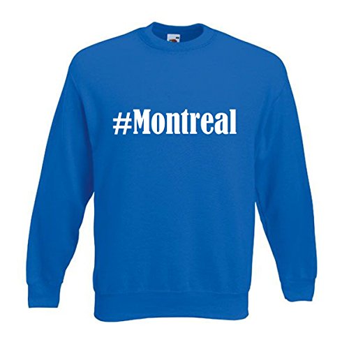 Reifen-Markt Sweatshirt Femme #Montréal Taille 2XL Couleur Bleu Imprimé Blanc