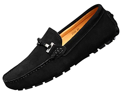 Santimon Mens Driving Penny Loafers Suede Moccasins Slip On Casual Dress Boat Shoes