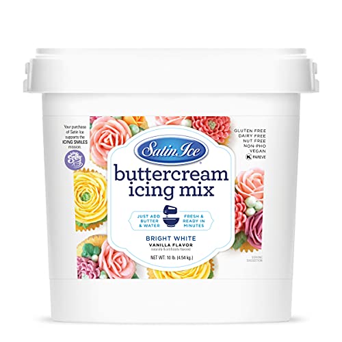 Satin Ice Buttercream Icing Mix, Bright White...