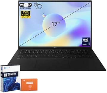 Gram 17 2025 Touchscreen Laptop for Student & Business, 17 Inch IPS Display, Intel Ultra 7 258V, Intel Arc Graphics, 32GB RAM, 4TB SSD, WiFi 7, Windows 11 Pro, with Accessories