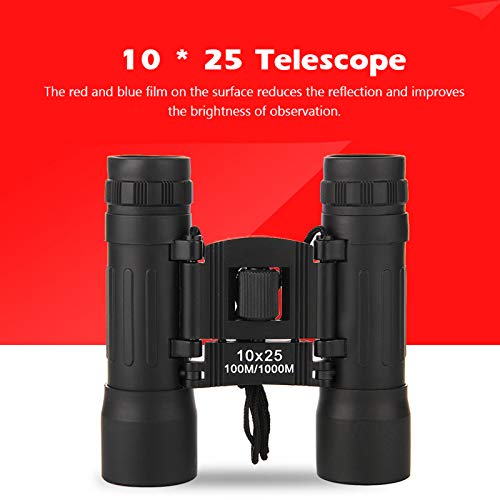 Ajcoflt Binóculos dobráveis telescópio portátil de alta definição de alta potência com filme vermelh