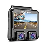 4K UHD Dashcam mit WIFI und GPS Funktion: Basierend auf dem leistungsstarken Novatek NT96663-Chip und zwei Bildsensorsystemen(4.0MP OV4689 und 2.0MP IMX307), bieten 4K-Auflösung für Vorwärtslinse, 1080p auflösung für Linse nach innen, dual kamera 1080P wenn sie gesicht vorne und hinten in der zwischenzeit. Zusätzlich, es hat auch GPS-Logger und Wifi funktion, kann es mit ihrem Telefon synchronisieren um es anzusehen in echtzeit, und eindeutig record die Route, Geschwindigkeit, Breite und Länge.