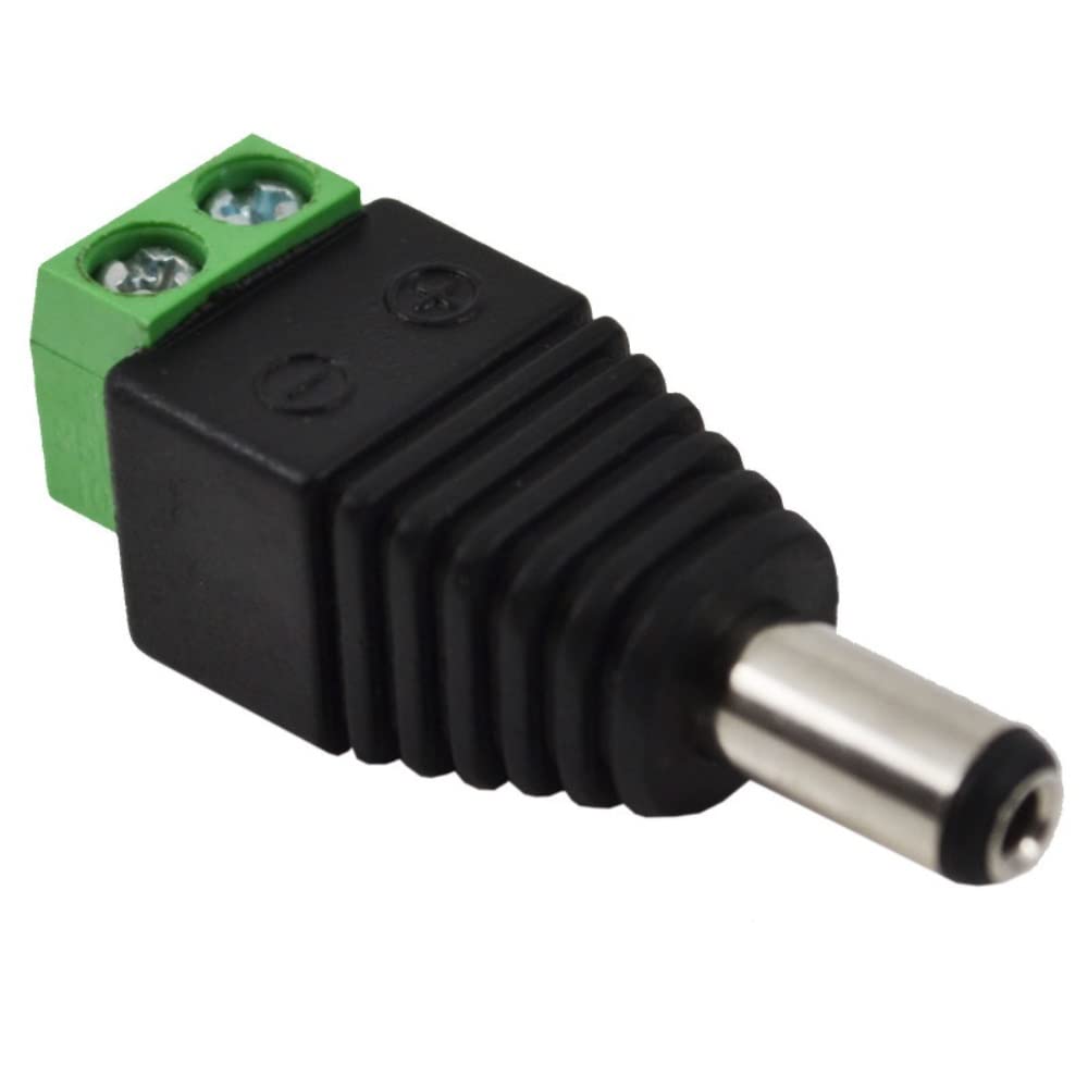 DC Power Jack Male Connector with 2 pin Screw Terminal - 2.1 x 5.5mm (10 pcs) (B0B7BYY4RJ) Amazon Price History, Amazon Price Tracker
