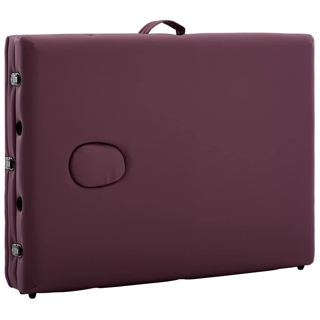 Table de Massage Pliable 3 Zones Aluminium Violet vin,Santé & beauté,Hygiène personnelle,Massage & Relaxation,Tables de Massage,17.05 kg-110199