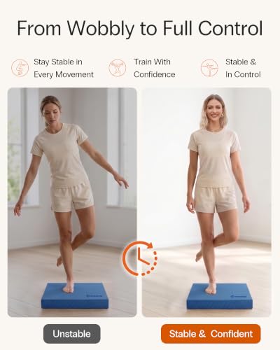 Image of StrongTek Professional Foam Exercise Balance Pad - 15.8 inch x 13 inch x 2 inch, High-Density TPE Foam Knee Pad, Non-Slip & Water-Resistant, for Balance Training, Physical Therapy, Yoga, and More