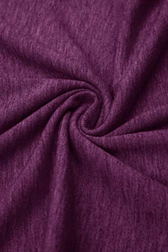 Yidarton Women's Comfy Short Sleeve Twist Knot Tops Blouses T Shirts(#2wi,m) Fuchsia