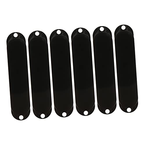 SEWACC 6個 ピックアップシェル フレット ネジ ノブ 皿 ピエゾピックアップ ギターチューナー ケーブル コード ボード 電気 ラック シニスター ラッチ 楽器 Black プラスチック