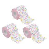 Aspecto elegante: el papel higiénico con estampado floral añade un toque decorativo a su baño, lo que lo hace ideal para ocasiones especiales como de san valentín o , papel higiénico decorativo, papel de seda estampado