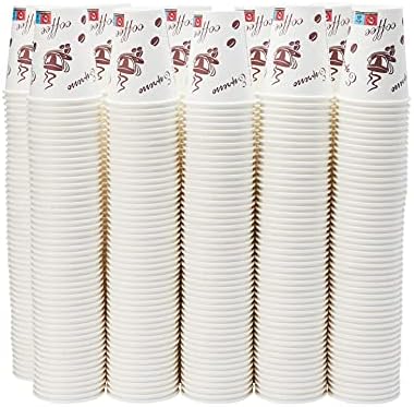 Amazon Basics Single Wall Hot Cup, Café Design, 473 ml, 100-Pack