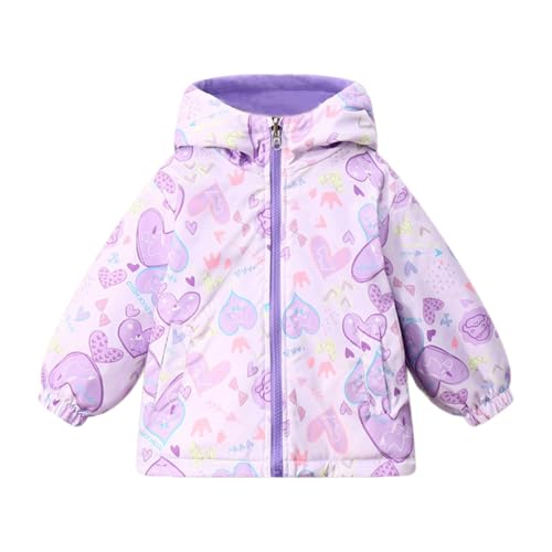 Girls Cute Pattern Coat Print Jacket for Girls' Autumn Kids Toddler Winter Hooded Jacket