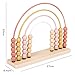 Wooden Rainbow Abacus Rainbow Addition Abacus Children's Sensory Toy, Pink