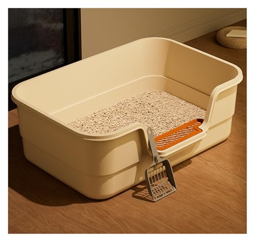 Arenero grande para gato con lados altos fácil de limpiar miniatura 3
