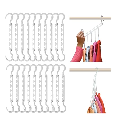 Wonder Hanger Max 20-Pack Space Saving Hangers, Reinforced Hooks Swivels