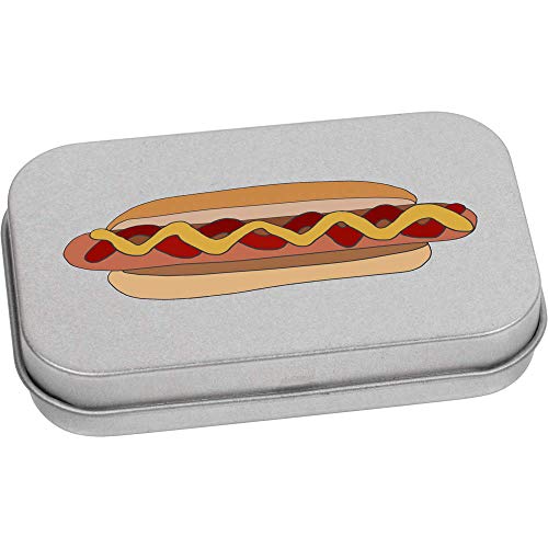 Azeeda 80mm 'Hotdog' Metal Hinged Tin/Storage Box (TT00125876)