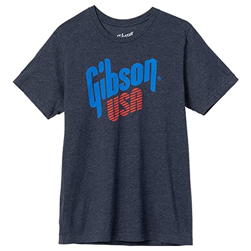 Gibson USA Logo Tee, Heather Blue