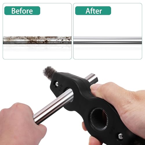 Image of Battery Terminal Cleaner Kit, Battery Terminal Brush & 4 in 1 Copper Tubing Brush & 2pcs Anti-Corrosion Fiber Washers (Black & Red)
