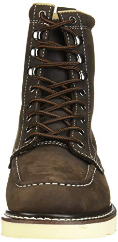 Golden Fox 8" Men's Moc Toe Wedge Comfortable Leather Work Boots, Goodyear Welt Construction, Industrial, Ironworker2