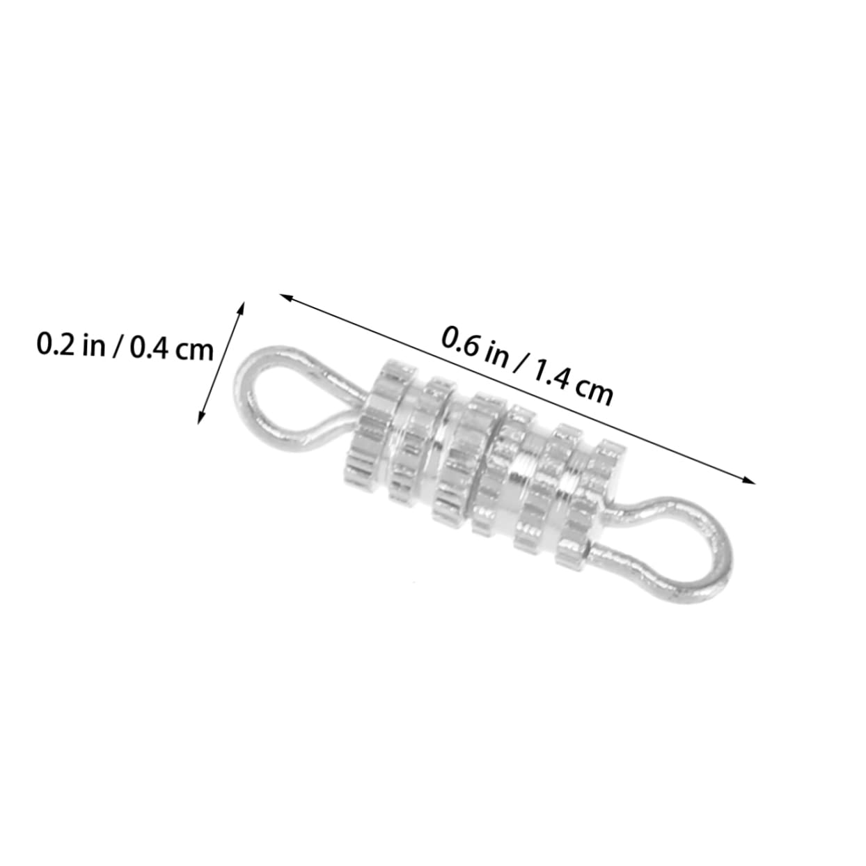 Cuivre Fermoir à Vis Cylindrique 20 Pièces pour Bracelet et Collier DIY