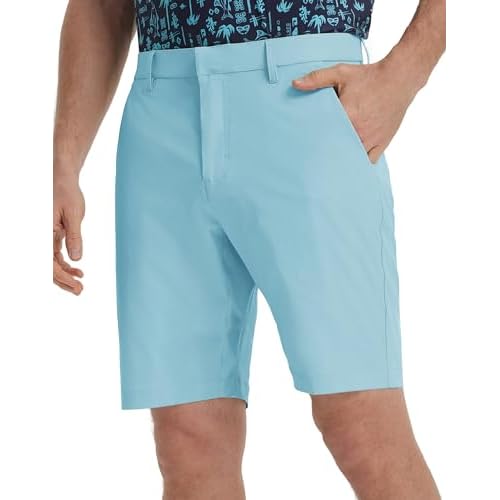 M MAELREG Mens Golf Shorts 7"/9" Lightweight Quick Dry Water-Resistant Stretch Waistband Flat Front Casual Mens Dress Shorts