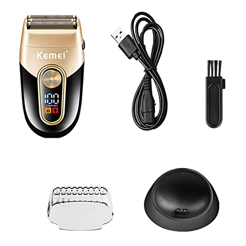 KEMEI Barbeadores elétricos para homens, barbeadores profissionais sem fio, barbeadores alternativos