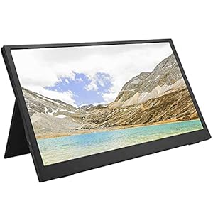 Draagbare monitor, 15.6-inch 1080p IPS Draagbare ultra-dunne display, HDR-rendering, ondersteuning HDMI/Typec, voor…