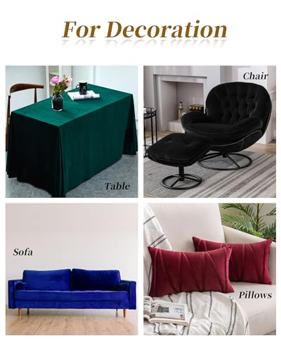 HOTGODEN Stretch Velvet Fabric by The Yard: Wine 63" Wide 2 Yards 95% Polyester 5% Spandex Velvet Fabric for DIY Sewing, Upholstery, Apparel, Costume, Craft