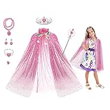 Prinzessinnen-Schmuckset: Prinzessinnen-Accessoires-Set, langlebiges, hochwertiges elastisches Schmuckhalsketten-Design, einfach zu tragen und langlebig.