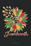 juneteenth black history african american sunflower fist notebook: juneteenth notebook gift idea freedom day black lives matter|6x9 110 page glossy finish|journal gift for men women kids