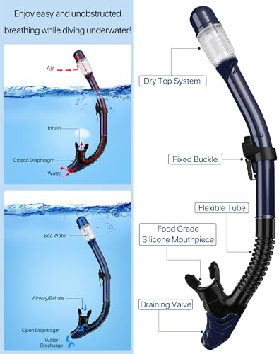 Ubekezele Snorkeling Gear for Adults 4in1 Set con Máscara y Snorkel miniatura 3