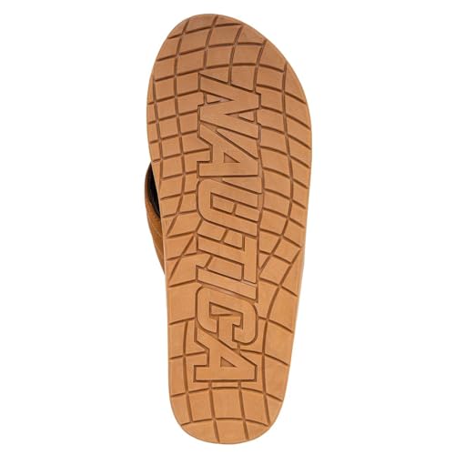 Image of Nautica Men's Flip Flop Shower Sandals Slides - Comfortable Waterproof Beach Footwear Slip-On Thong (Medium /Wide Width)
