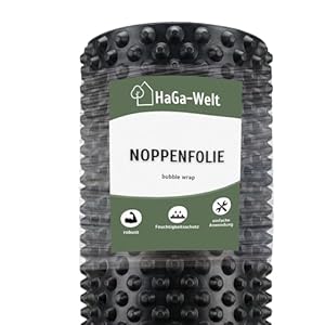 Noppenfolie Hochbeet & Hauswand – 0,5m Breite | 5m Länge – Hochbeetfolie zum Feuchtigkeitsschutz, Drainagefolie mit 8 mm Noppen, verrottungsfest für Hochbeete, Grundmauern und Hauswand