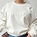 YANGCUSDOM Bride Sweatshirt，Engagement Gift-Bride Crewneck Sweatshirt，Wedding Gift，Made With Puff Craft (US, Alpha, X-Large, Regular, Regular) White
