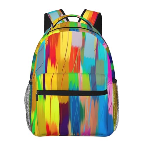 Casual Backpack for Women Men Rainbow Color Lightweight Daypack Large Capacity Nurse Bag