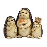 MADECO Garden Hedgehog Statues Outdoor Decor Resin Hedgehog Figurine Parent-Child Gifts Decorations