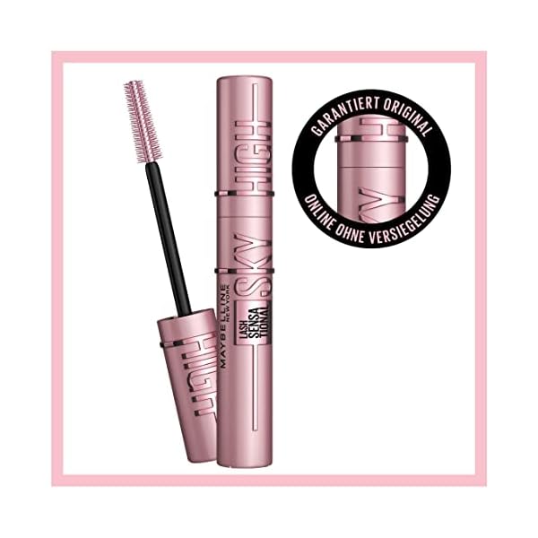 Maybelline New York Wasserfeste, schwarze Wimperntusche für extrem lange Wimpern, Lash Sensational Sky High Mascara… – Bild 8