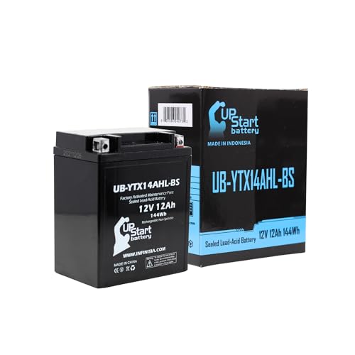 UB-YTX14AHL-BS Battery Replacement for 1982 Honda FT500 Ascot 500 CC Motorcycle - Factory Activated,...