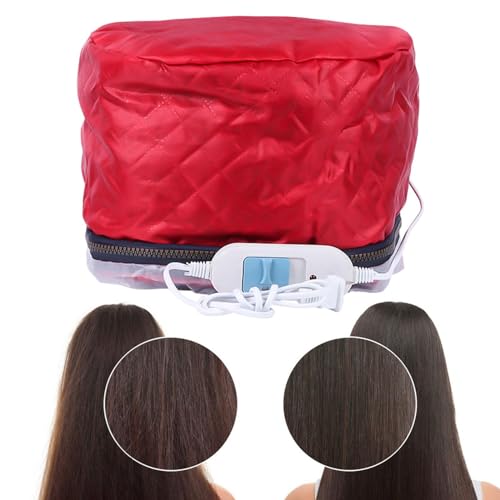 MERIGLARE Touca de aquecimento para cabelo, chapéu de cuidados com controle de temperatura de 3 modo