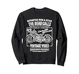 Vintage Style Motorcycle Retro Distressed Design Sweatshirt
