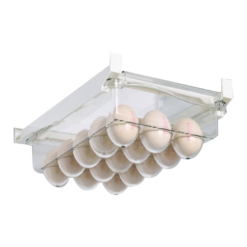 qimoi Fridge Organizer Egg Refrigerator Storage Rack Under-Shelf Refrigerator Drawer Box -Keeping Kitchen Organizer