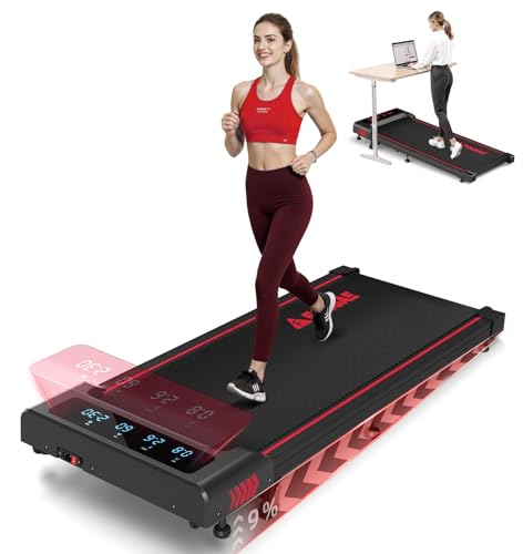 Walking Pad Laufband für Zuhause, 4-IN 1 Laufband Schreibtisch mit 9% Steigung, 2.5HP Bürstenloser Motor Walking Pad mit...