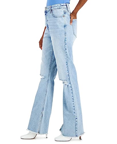 I.N.C. Womens High Rise Distressed Slim Flared Jeans3