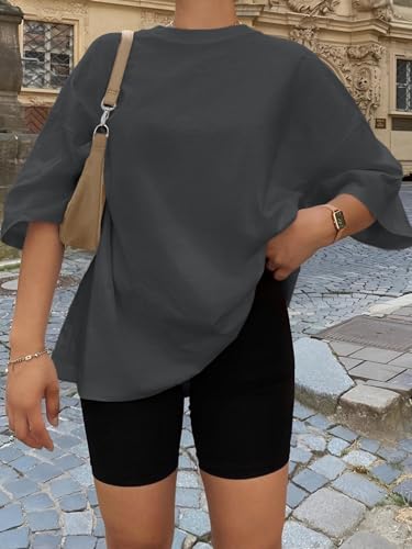 Image of Trendy Queen Womens Oversized T-Shirts Short Sleeves Workout Tops | Casual Summer Gym Tees Plus Size Fashion Clothes 2026