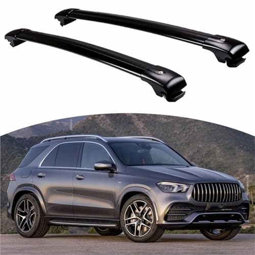 Support Rail Toit Verrouillable Robuste en Aluminium Noir GLE